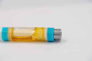 macro studio shot vape cart light blue